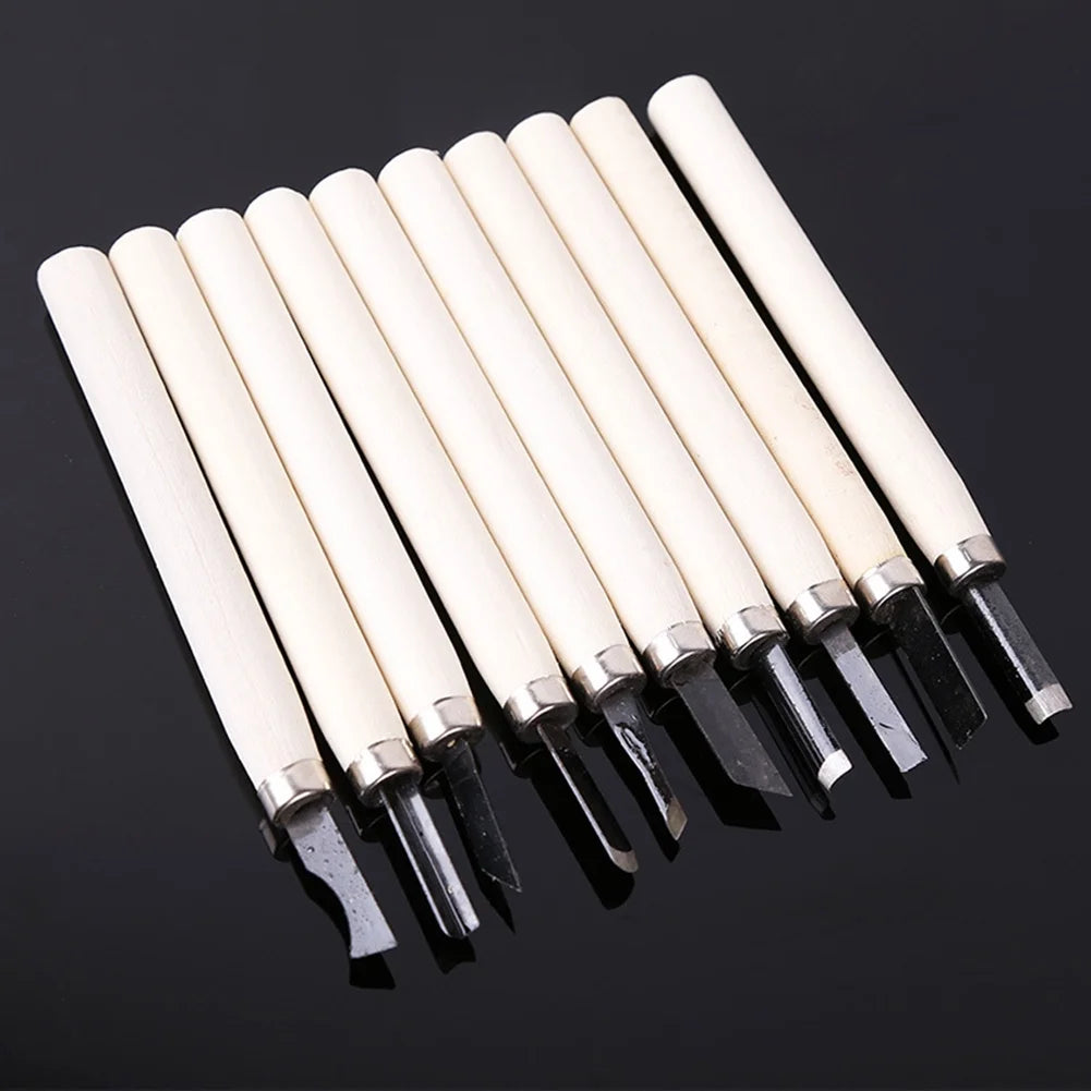 5/6/8/10/12Pcs Wood Carving Chisel Sculpting Knife Gouges Woodworking Tools Set