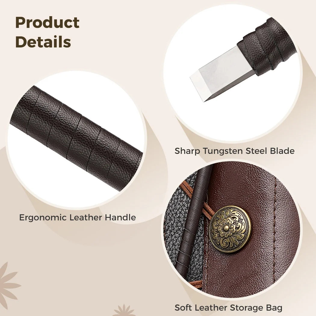 Wood Chisel Sets, 8 Piece Stone Carving Tools, Tungsten Steel Carving Chisels, Carving Kit for Wood, Sculpture Engraving Whittling Knives, Cutting Blade Chisel Tool Set for Woodworking