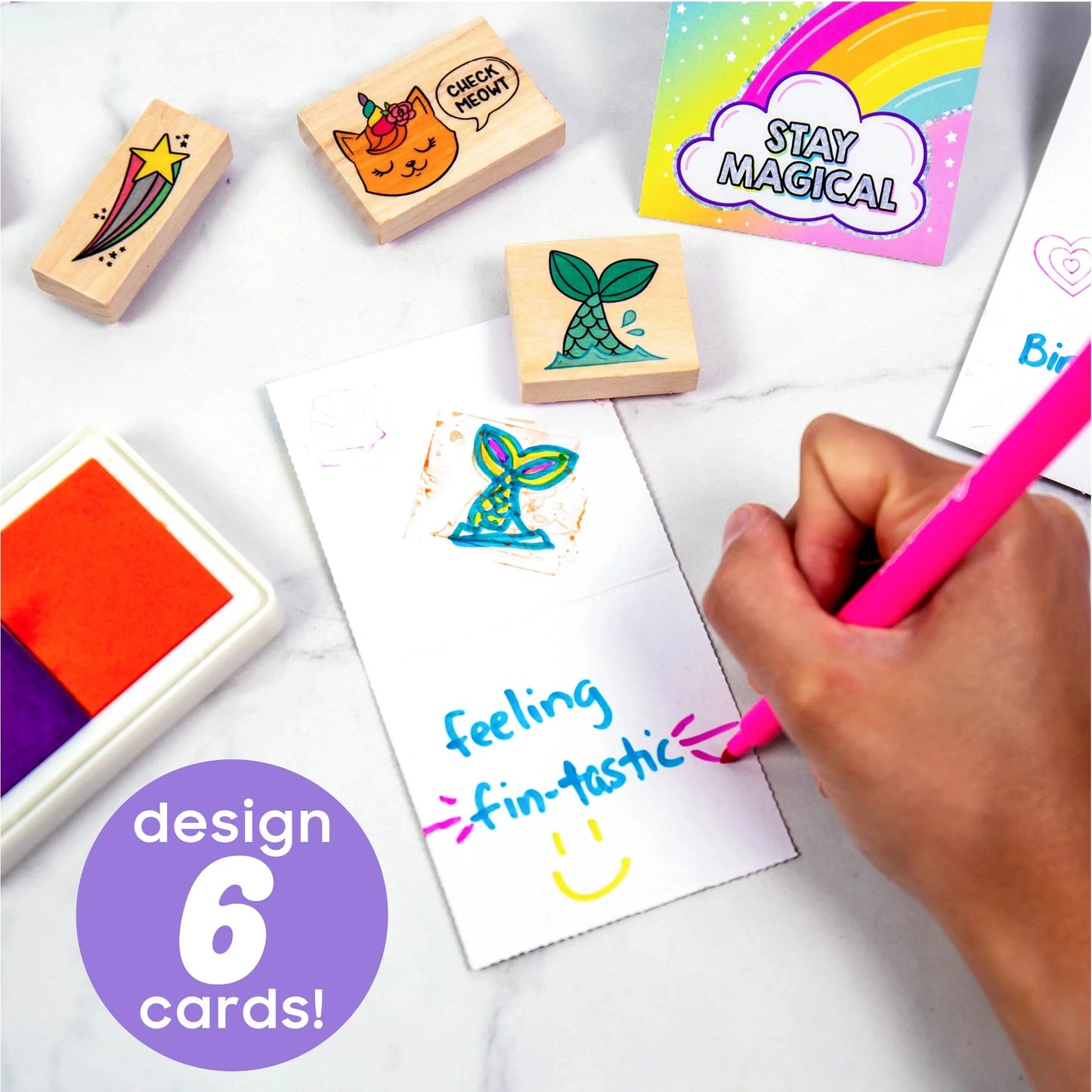 Just My Style Wooden Stamp, Art & Craft Kit for Boys & Girls, Kids & Teens (28 Pieces)