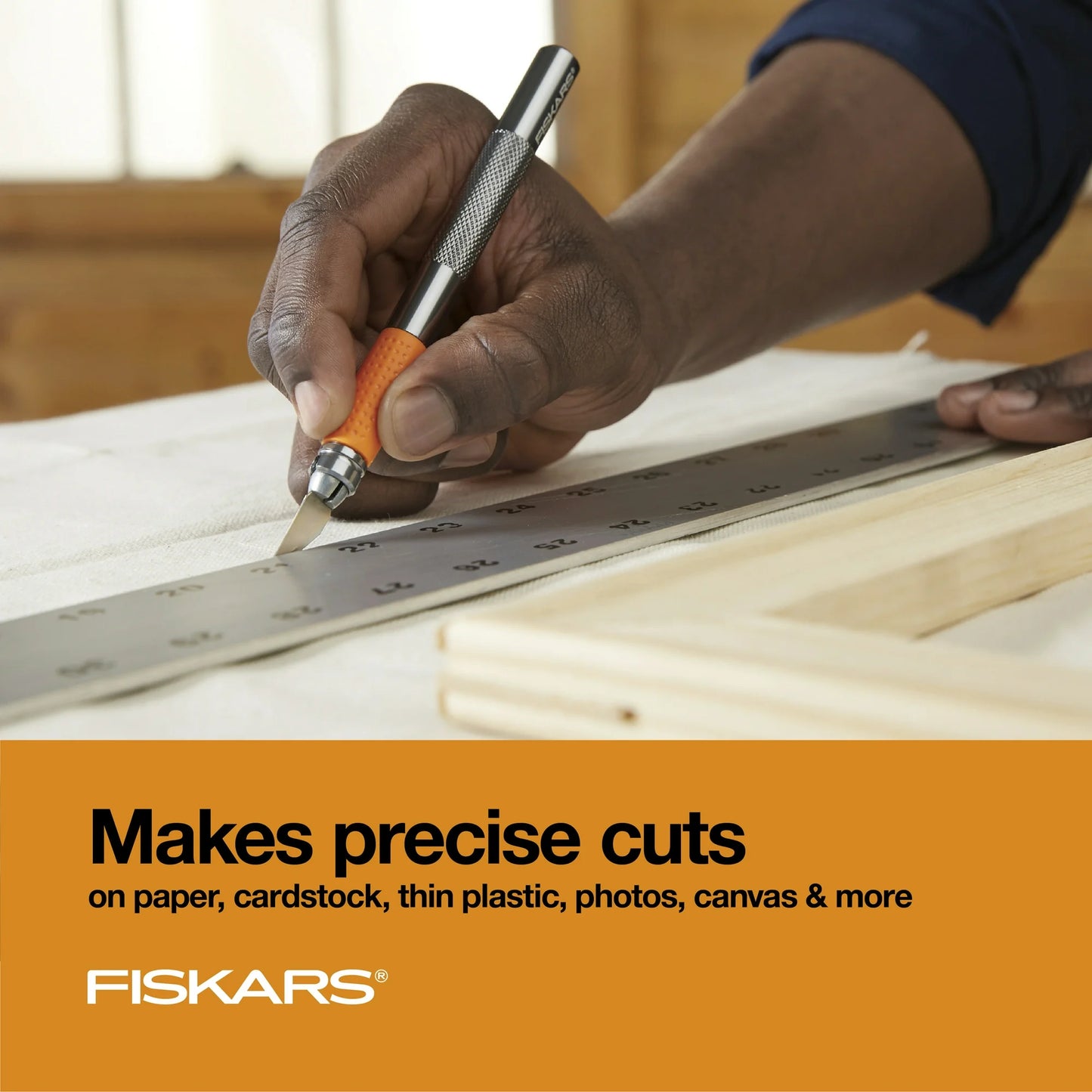 Fiskars Die Cast Craft Knife, Gray and Orange