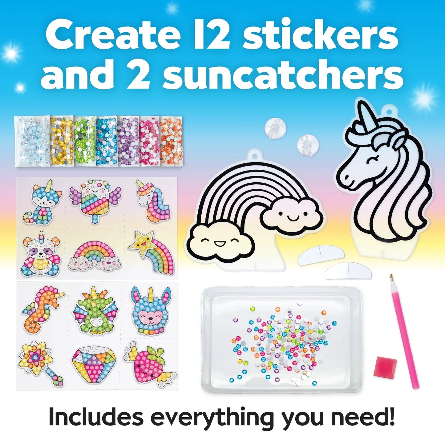 Creativity for Kids Big Gem Diamond Painting Magical - Child Craft Kit for Boys and Girls